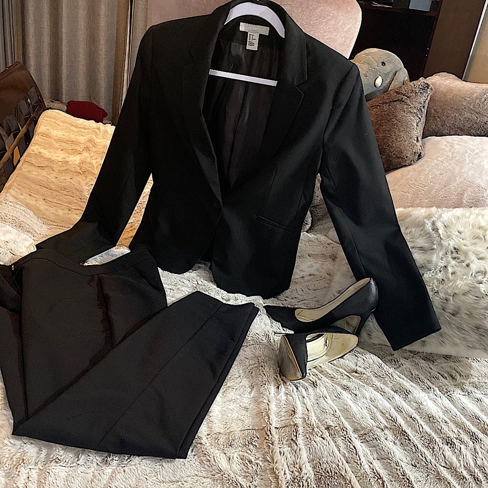 H&M Black suit outfit